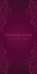 Modern and unique ornamental background in Dark pink color.