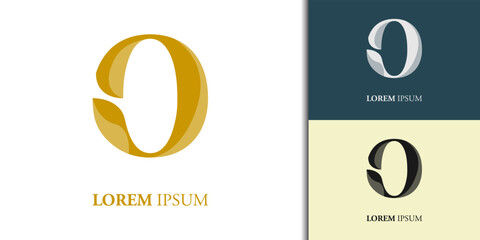 Luxury initial O logo design template