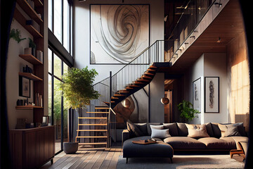 Home and interior design beautifully designed  .Generative AI