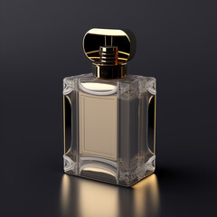perfume bottle on glossy surface
