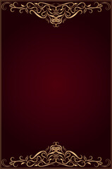 Modern Golden Color Ornamental Background.