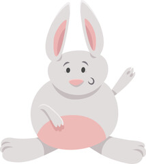 Fototapeta na wymiar funny rabbit or bunny cartoon animal character
