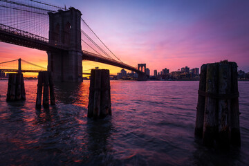 Brooklyn bridge at sunrise