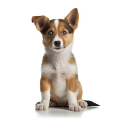 Adorable and cute purebred puppy looking at the camera. Generative AI