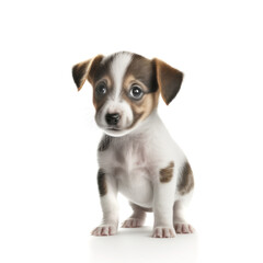 Adorable and cute purebred puppy looking at the camera. Generative AI