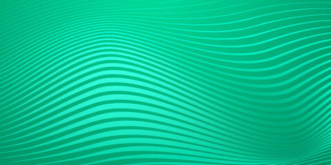 Abstract background of wavy lines in turquoise colors