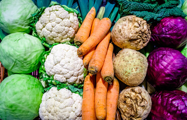 vegetables at a farmers market