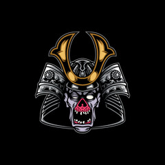 Samurai Zombie Mascot Logo Design
