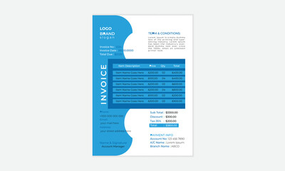 modern invoice design template