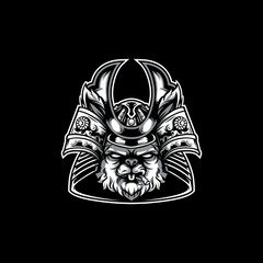 Samurai Rabbit Mascot Logo Design