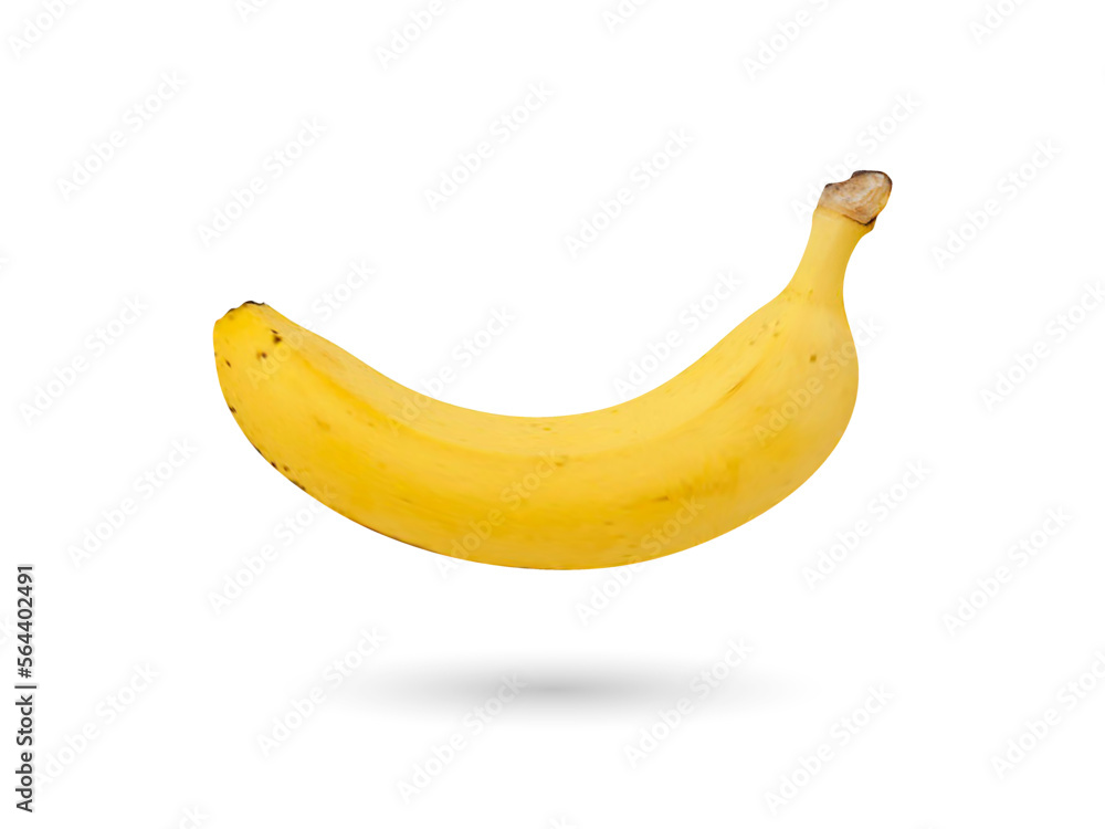 Poster vector banana in realistic style. shiny yellow banana. banana isolated on white background. vector i