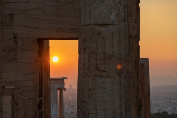 Acropolis of Athens - Propylaea at Sunset