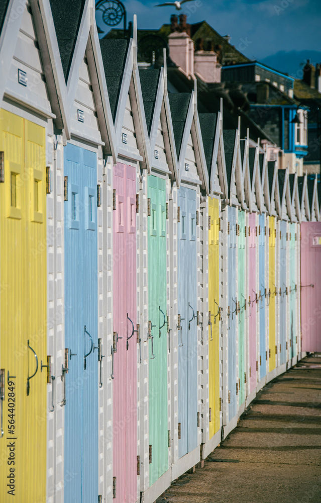 Wall mural row of huts