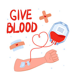 Blood transfusion, donate blood save life, donate blood for sharing love, blood donation vector. Hematology icons set. Donate Blood, Health Care Concept. World Blood Donor Day 
