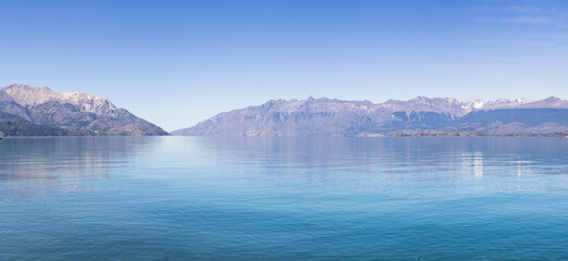 Panorama of the beautiful Lago General Carrera in southern Chile