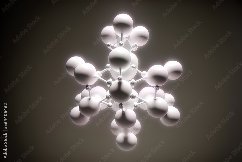 Aufkleber abstract white atomic or molecular structure for use in a medical or scientific context generative a