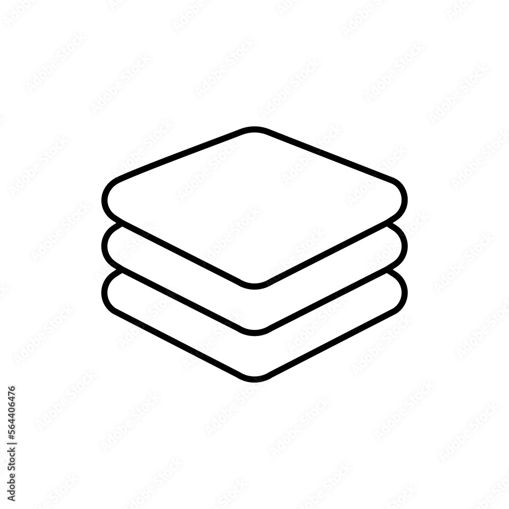 Poster layer flat icon. single high quality outline symbol for web design or mobile app. layer thin line si