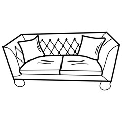Sofa with pillows