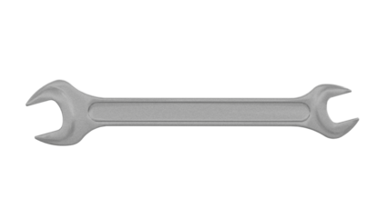 wrench isolated on white, 3d rendering of wrench, png transparent background