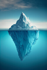 Obraz na płótnie Canvas Tip of the iceberg. Business concept. generative ai. Iceberg. Success business metaphor