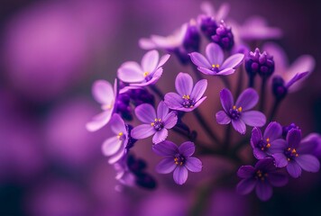 Fototapeta na wymiar Beautiful purple spring flowers. 3D Illustration