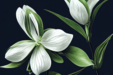 Fototapeta na wymiar Hellebore flower closeup, Generative AI