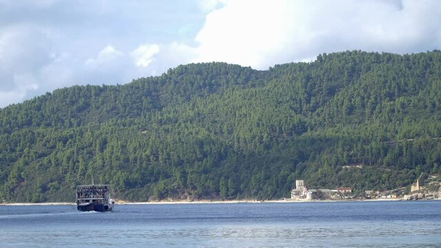 Zographou H. Monastery, arsanas, small harbour, Mount Athos, Athos, Halkidiki, Greece