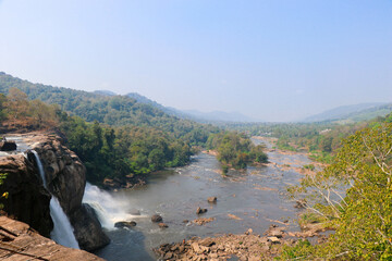 Spectacular Athirappilly waterfalls, Thrissur, Kerala, India