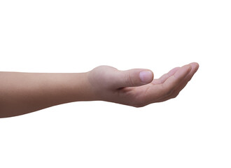 open hand on transparent background PNG