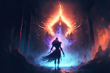 Illustration of a game character.