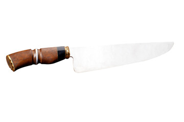 Knife for meat and barbecue white background