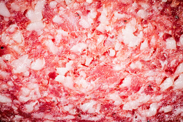 Salami sausage. Macro background. Salami texture.