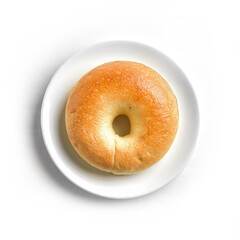 Obraz na płótnie Canvas Korean donut. There are photo and vector versions for design idea. The donut is made in the Korean style, so it has a soft and spongy texture. It is ideal for breakfast and drinking coffee.