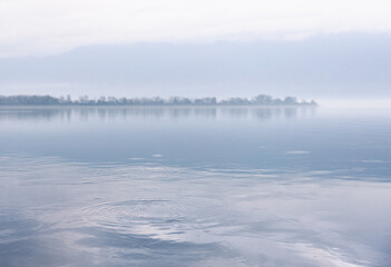 lake in the fog