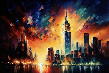 Obraz premium city at night