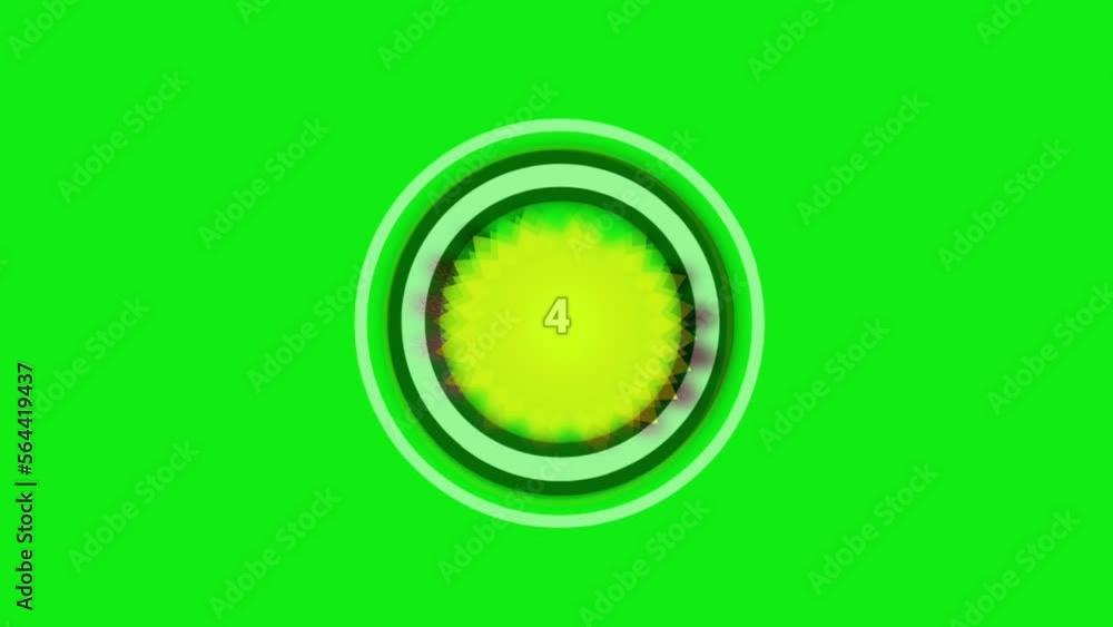 Fototapete counting number 10 to 1 animated motion graphics gradient color of number with green screen chroma k