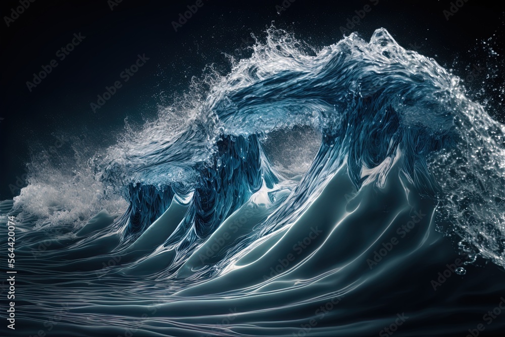 Poster excellent setting with flowing water generative ai
