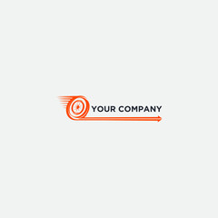 Fast speed Tire follow arrow Logo design