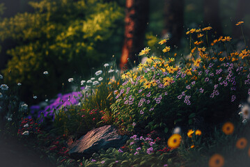Fototapeta na wymiar The flowers in the park