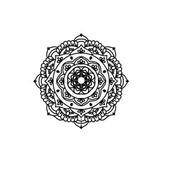 Circular pattern in mandala shape for Henna, Mehndi, tattoo, decoration. Decorative ornament in ethnic oriental style. Coloring book page.