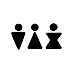 Obraz premium toilet icon, restroom sign doodle icon, vector color line illustration