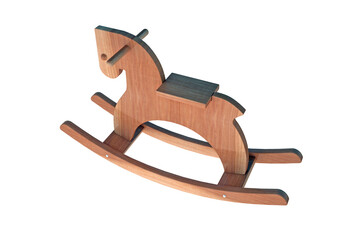 wooden rocking horse - 564423418