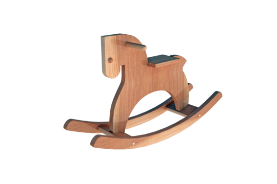 wooden rocking horse