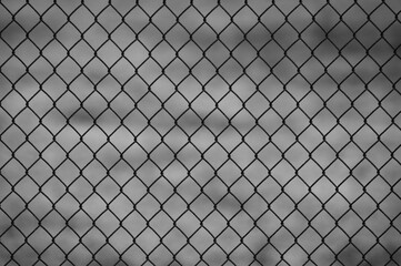 gray background, metal mesh close-up in the photo