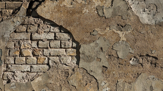 brown background, on the photo is a brown brick wall close-up