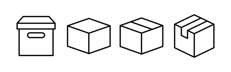 Box icon vector for web and mobile app. box sign and symbol, parcel, package