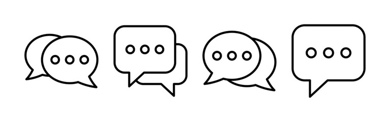 Fototapeta premium Chat icon vector for web and mobile app. speech bubble sign and symbol. comment icon. message