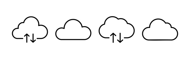 Cloud icon vector for web and mobile app. cloud sign and symbol