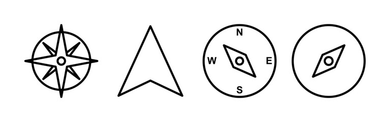 Compass icon vector for web and mobile app. arrow compass icon sign and symbol
