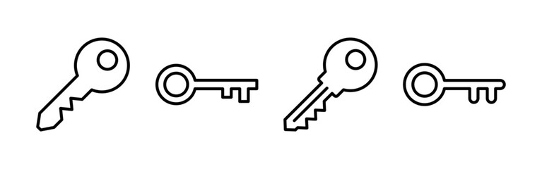 Key icon vector for web and mobile app. Key sign and symbol.